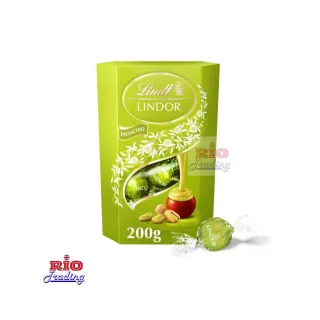 LINDT LINDOR Pistachio Milk Chocolate Truffles Box 200g