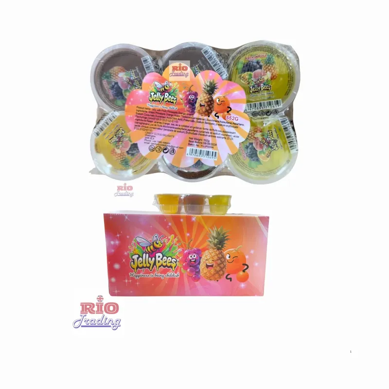 JELLYBEES-MIX FLAVOUR JELLY 92Gx6CUP TRAY